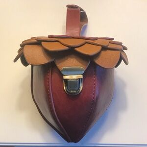 Unique Acorn-Shaped Leather Bag